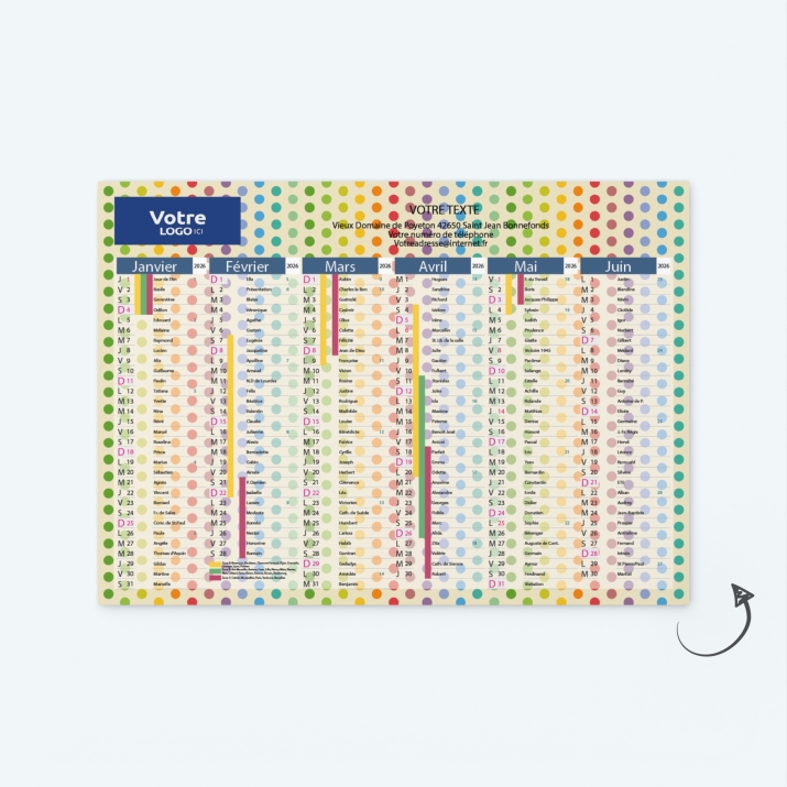 Calendrier de poche CLASSIC