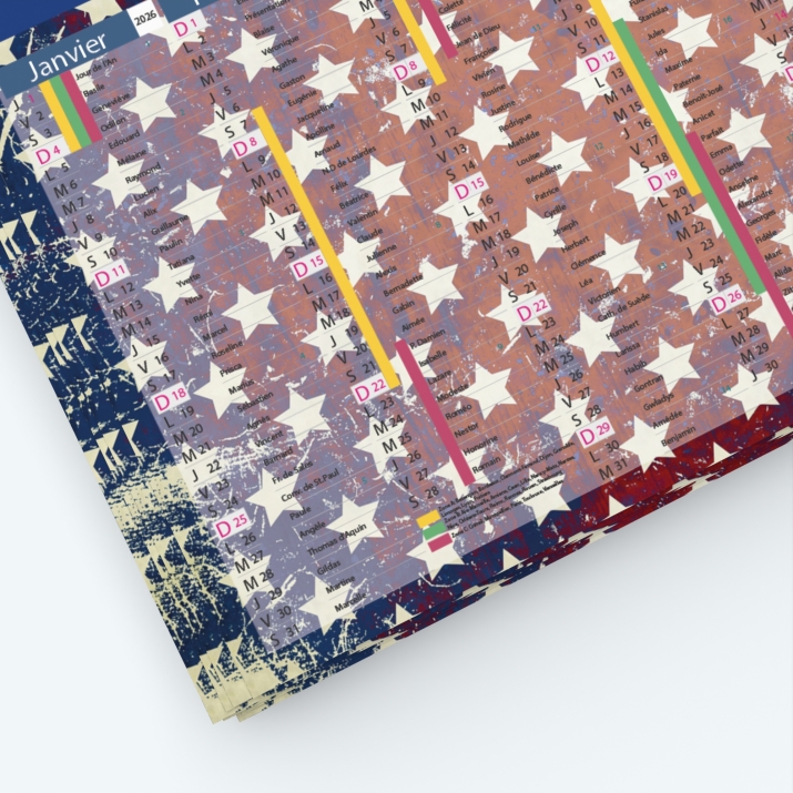 Calendrier de poche CLASSIC - Grille calendaire personnalisable