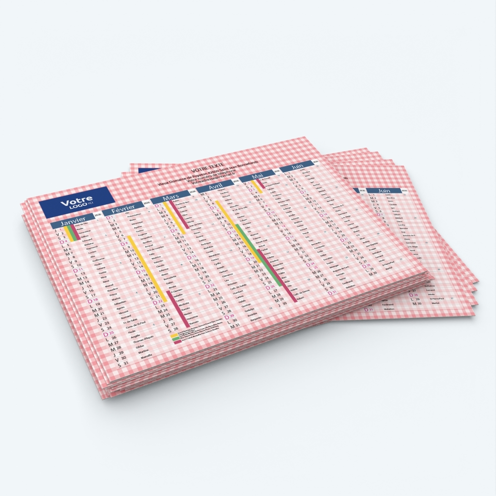 Calendrier de poche CLASSIC - Minimum de commande : 25 exemplaires