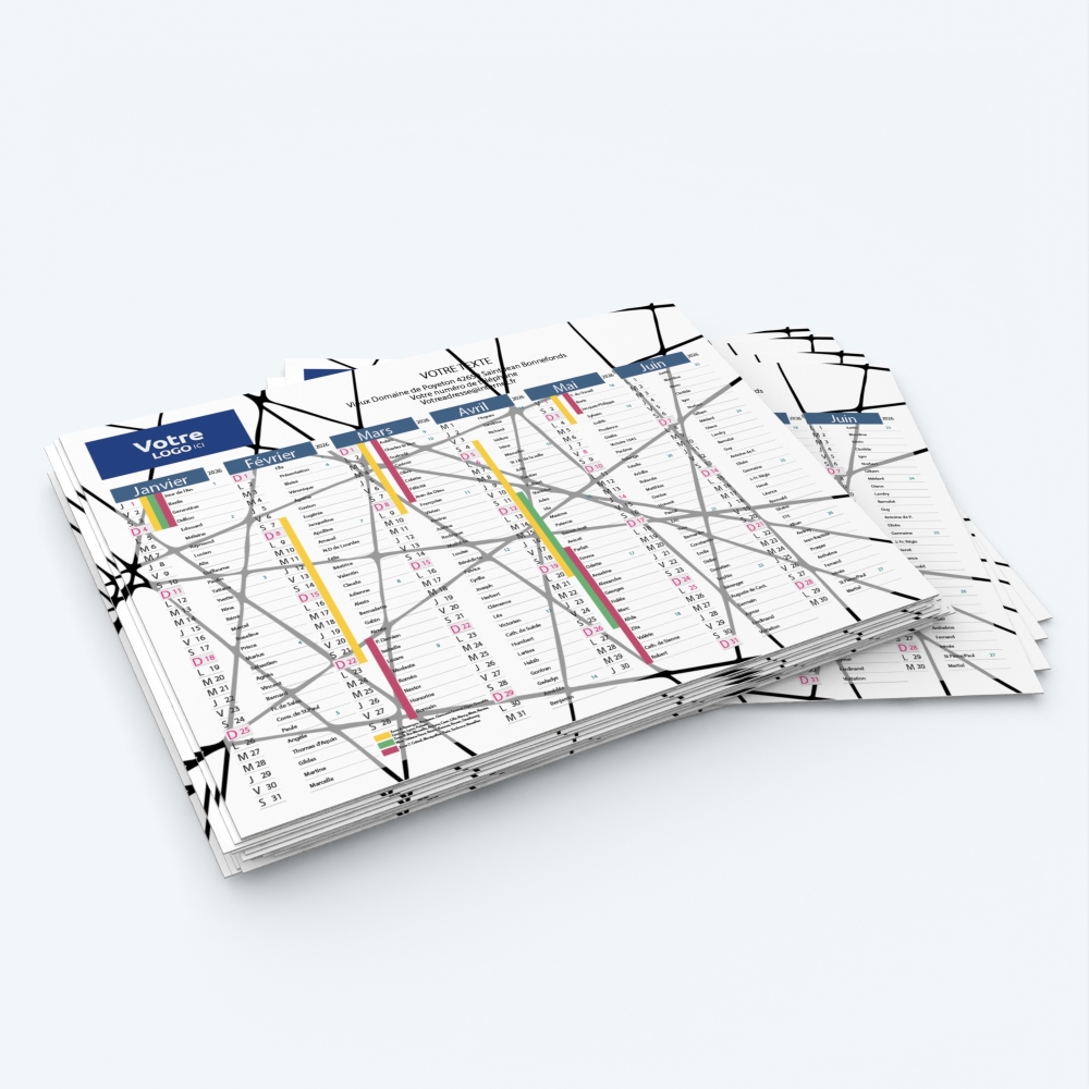 Calendrier de poche CLASSIC - Minimum de commande : 25 exemplaires