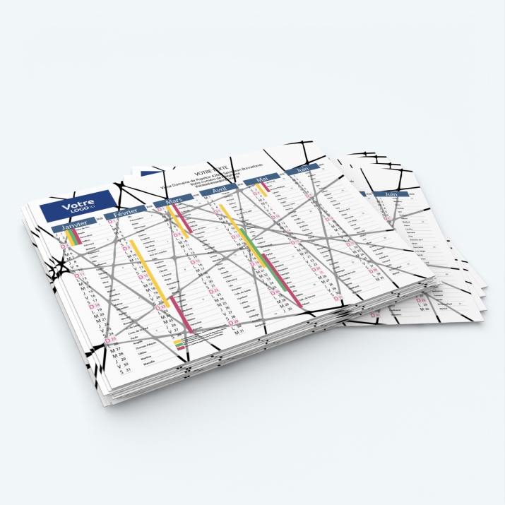 Calendrier de poche CLASSIC - Minimum de commande : 25 exemplaires