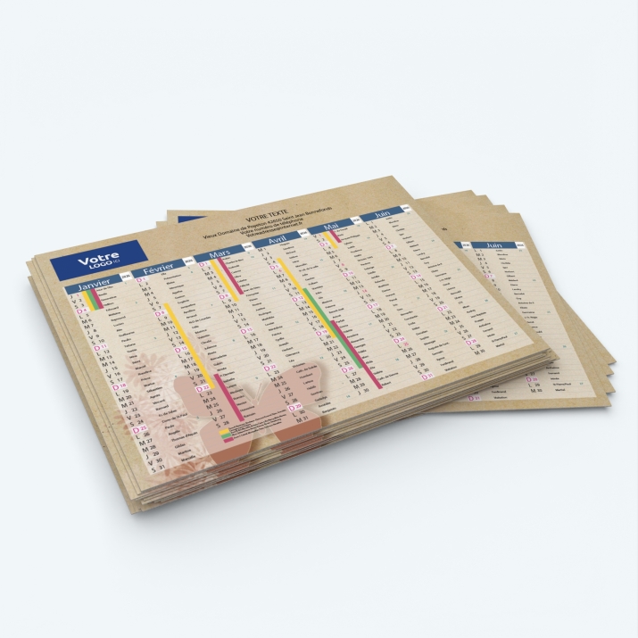 Calendrier de poche CLASSIC - Minimum de commande : 25 exemplaires