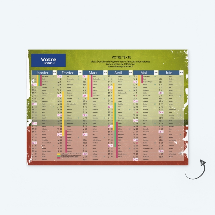 Calendrier de poche CLASSIC