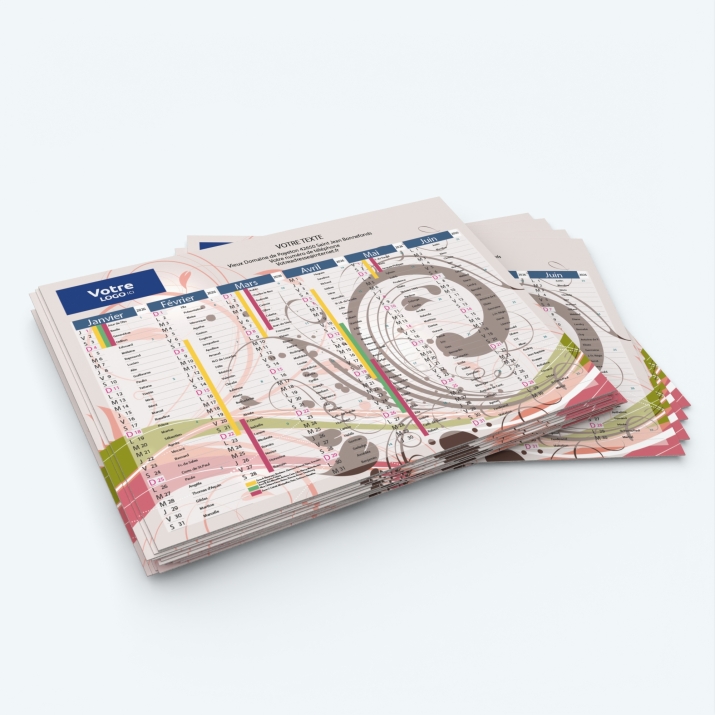 Calendrier de poche CLASSIC - Minimum de commande : 25 exemplaires
