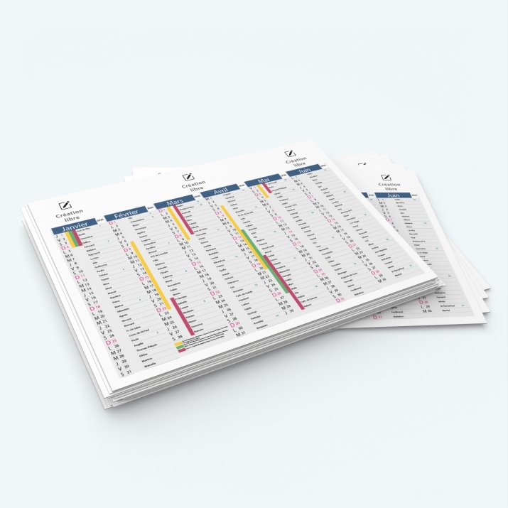 Calendrier de poche CLASSIC - Minimum de commande : 25 exemplaires