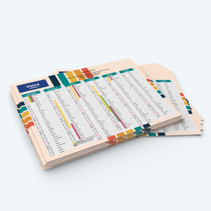 Calendrier de poche CLASSIC - Minimum de commande : 25 exemplaires