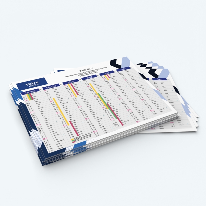 Calendrier de poche CLASSIC - Minimum de commande : 25 exemplaires
