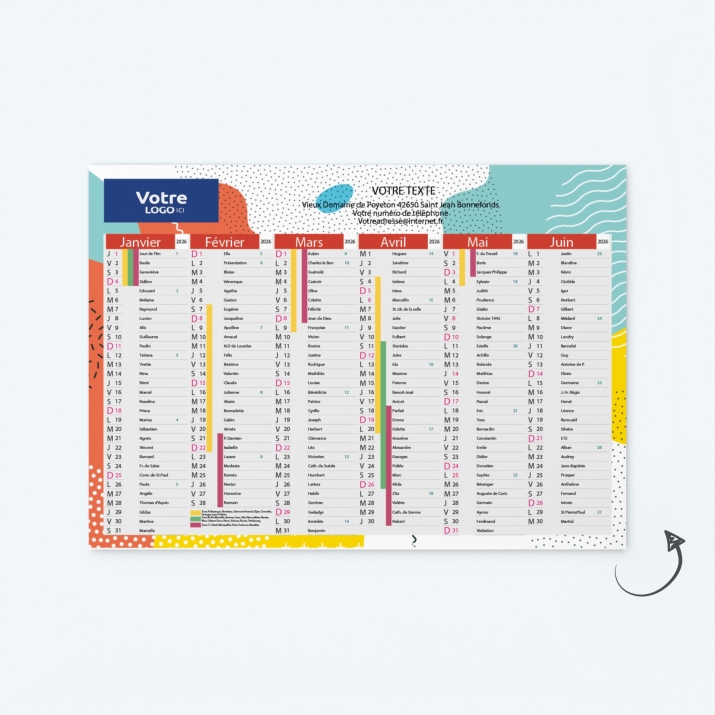 Calendrier de poche CLASSIC