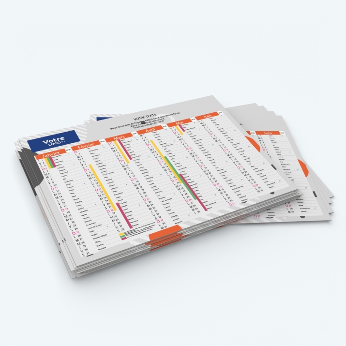 Calendrier de poche CLASSIC - Minimum de commande : 25 exemplaires
