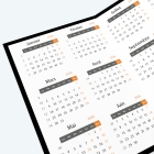 Calendrier de poche DOUBLE - Grille calendaire 100% personnalisable