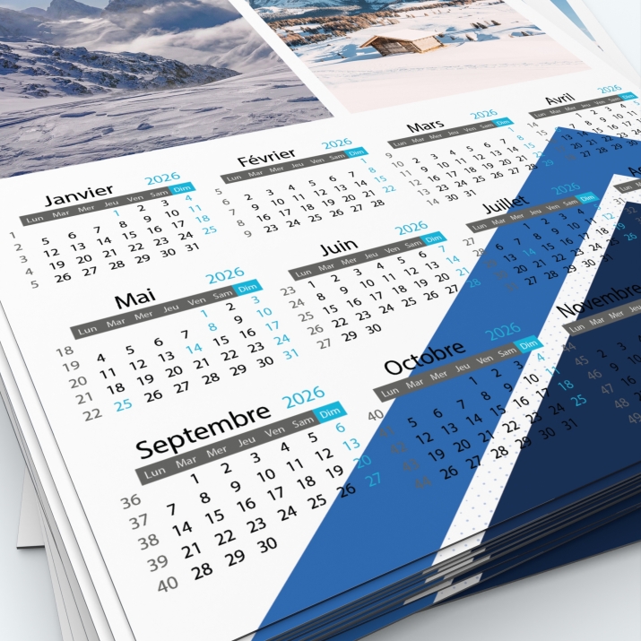 Calendrier Magnet (Aimanté) - Grille calendaire personnalisable