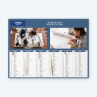 Calendrier bancaire carton Grille en Colonnes