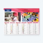 Calendrier bancaire carton Grille en Colonnes