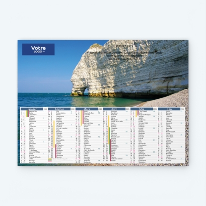 Calendrier bancaire carton Grille en Colonnes