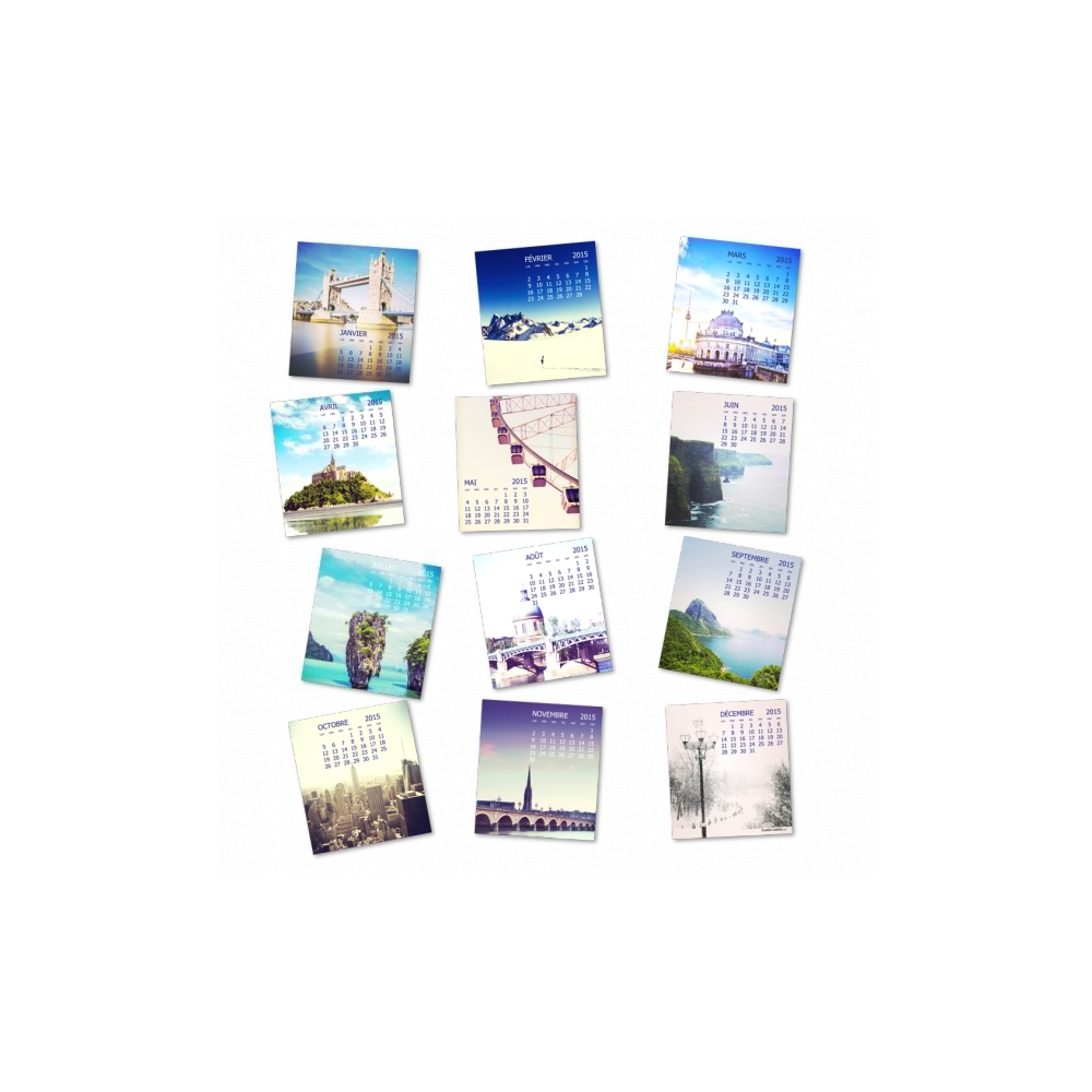 Calendriers magnetiques 12 planches Calendriers magnetiques 12 planches