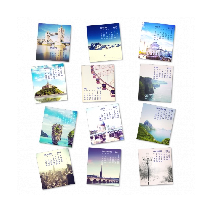 Calendriers magnetiques 12 planches Calendriers magnetiques 12 planches