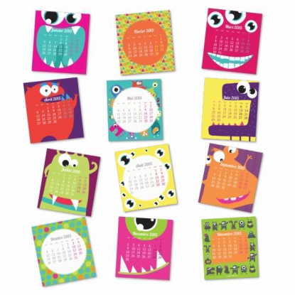 Calendriers magnetiques 12 planches