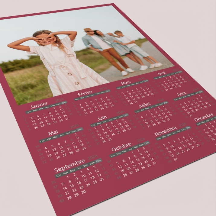 Calendrier poster photo