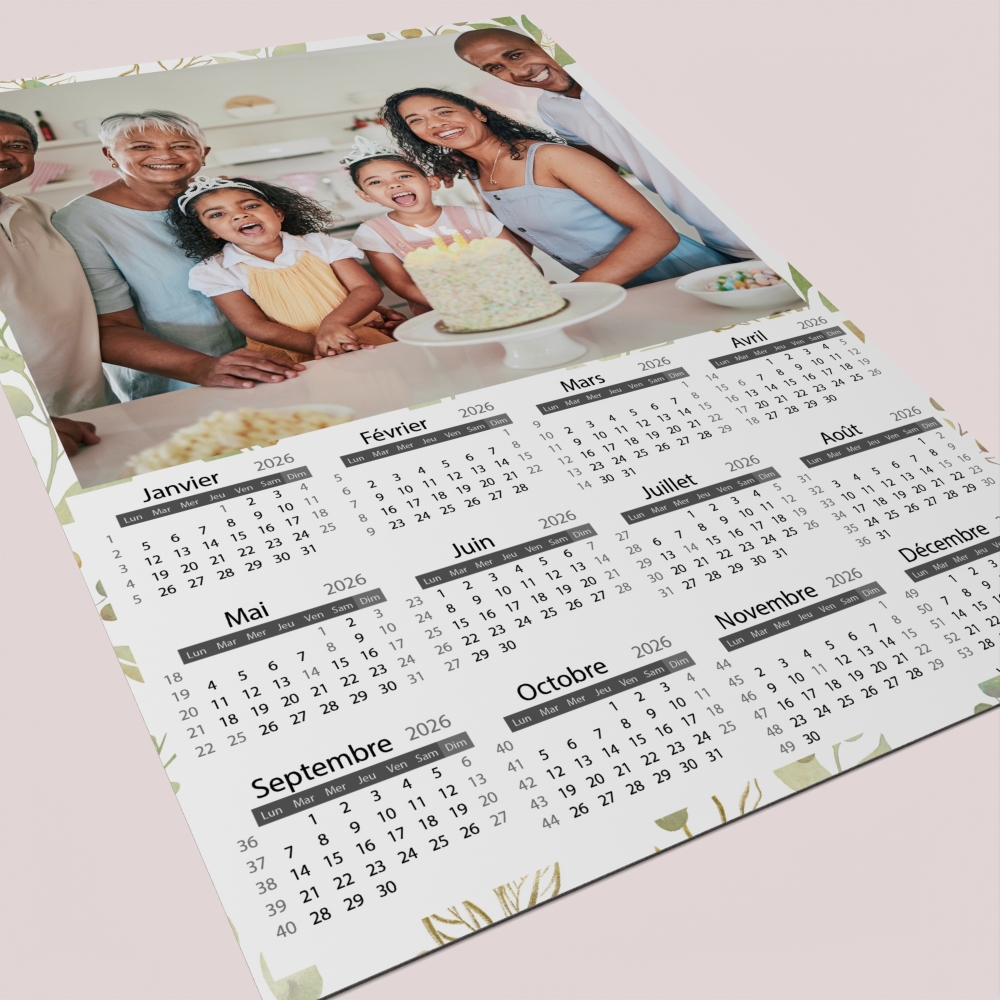 Calendrier poster photo