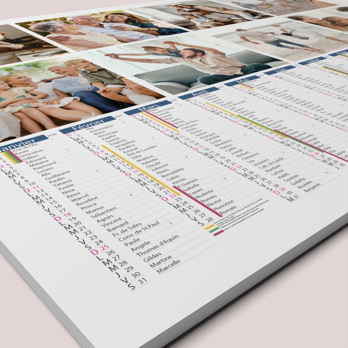 Calendrier photo bancaire