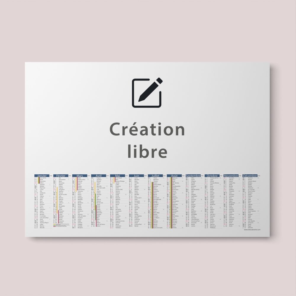 Calendrier photo bancaire