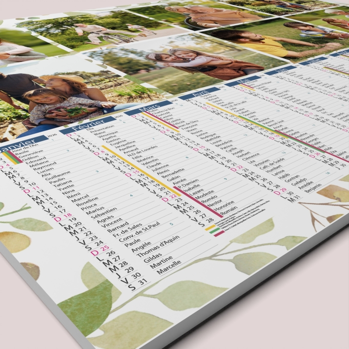 Calendrier photo bancaire