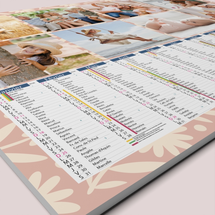 Calendrier photo bancaire