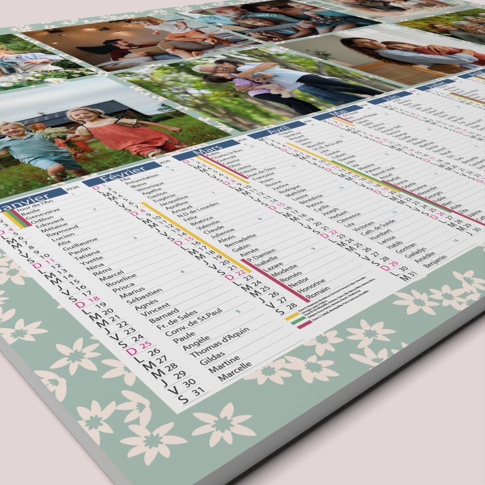 Calendrier photo bancaire