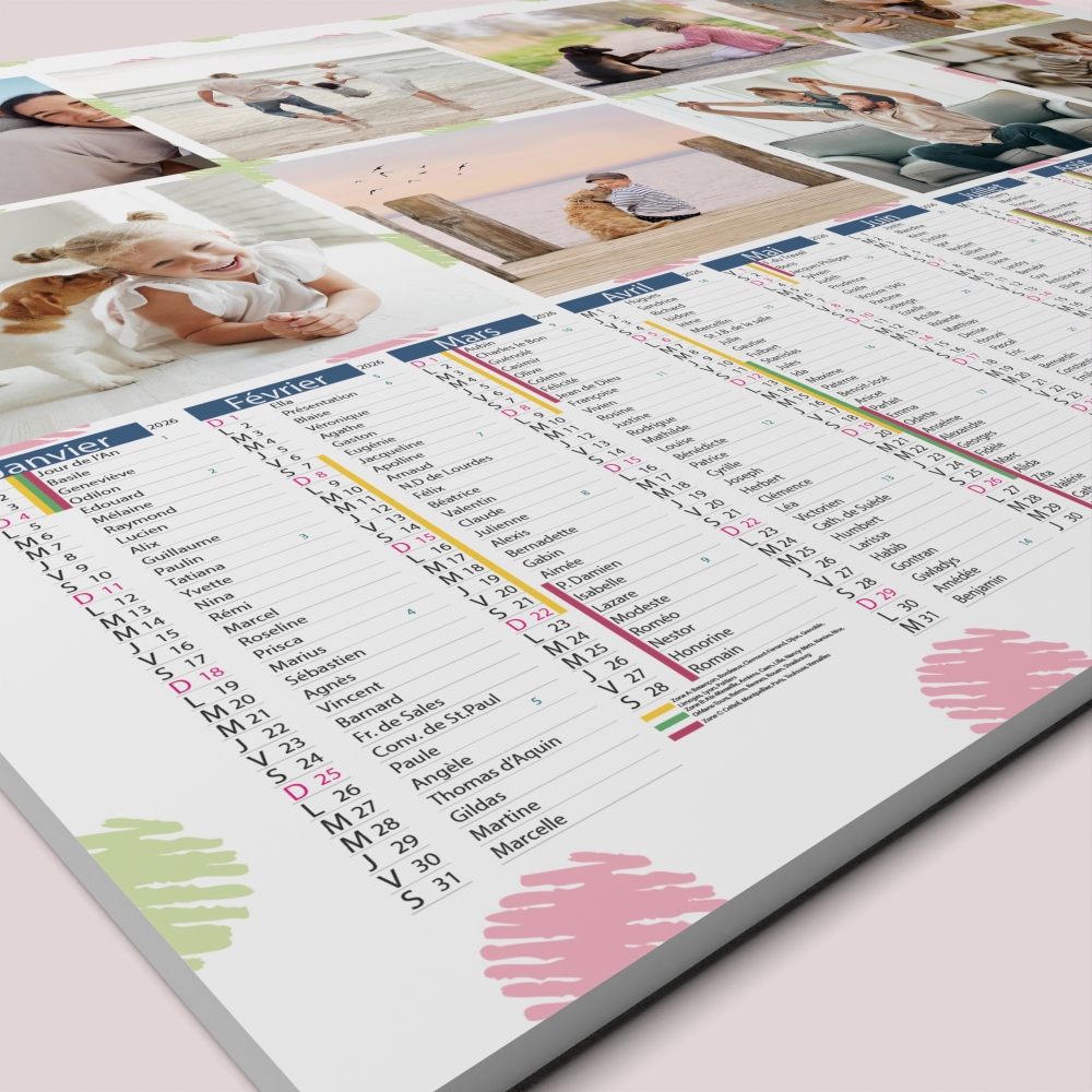 Calendrier photo bancaire