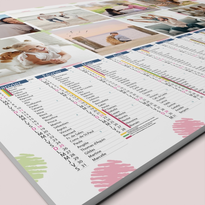 Calendrier photo bancaire