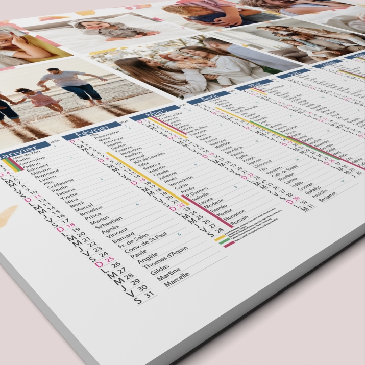 Calendrier photo bancaire