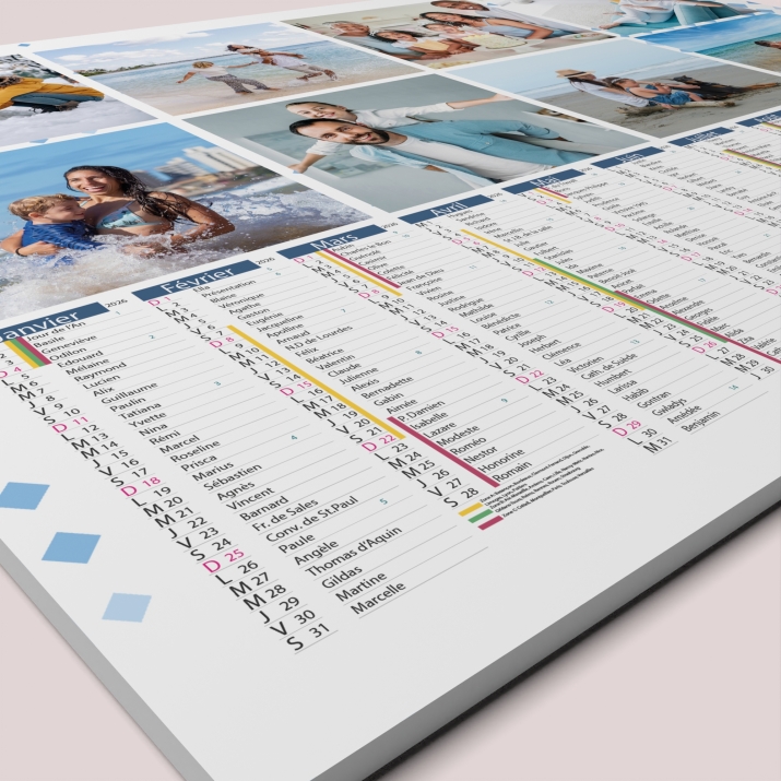 Calendrier photo bancaire