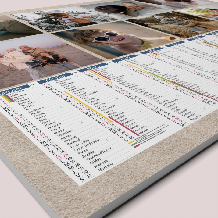 Calendrier photo bancaire