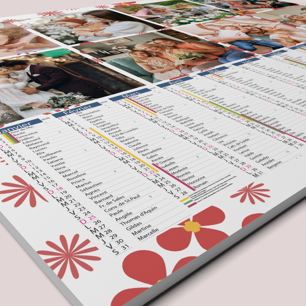 Calendrier photo bancaire