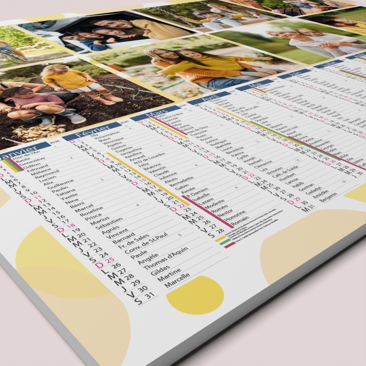 Calendrier photo bancaire