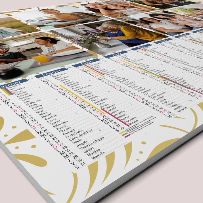 Calendrier photo bancaire