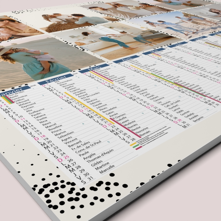 Calendrier photo bancaire