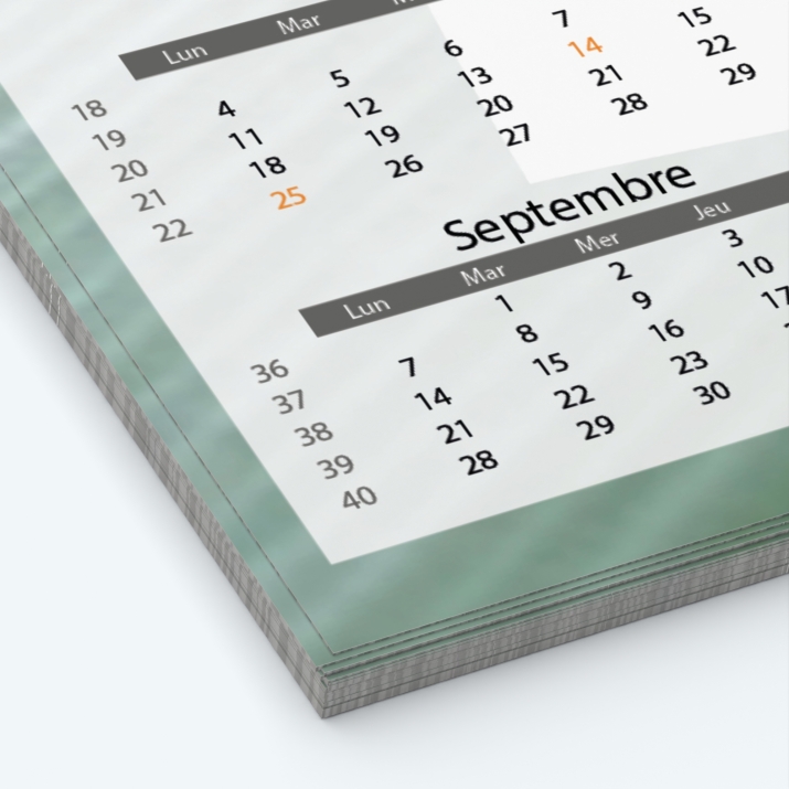Calendrier photo Maillot de Kimono - Papier épais rigide 400 g/m2