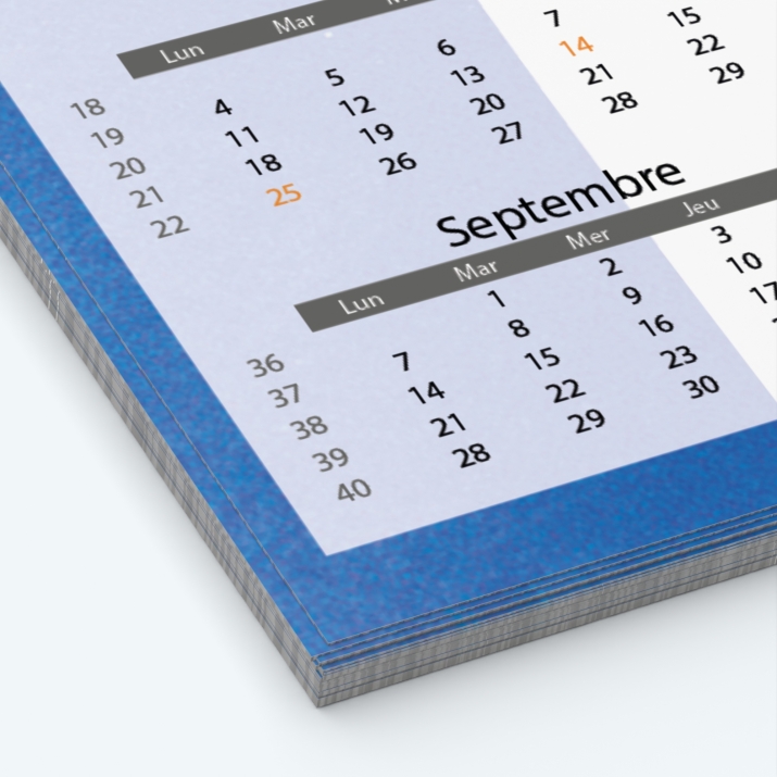 Calendrier photo Maillot de Tennis de table - Papier épais rigide 400 g/m2
