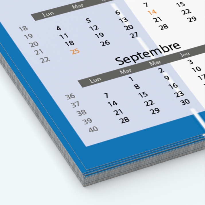Calendrier photo Maillot de Volley - Papier épais rigide 400 g/m2