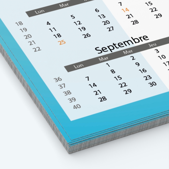 Calendrier photo Maillot de Badminton - Papier épais rigide 400 g/m2