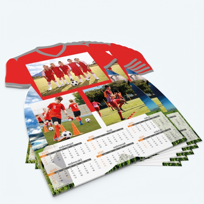 Calendrier photo Maillot de Football - Minimum de commande : 25 exemplaires