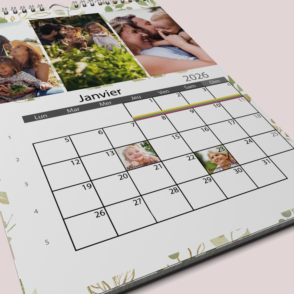 Calendrier PHOTO DATE