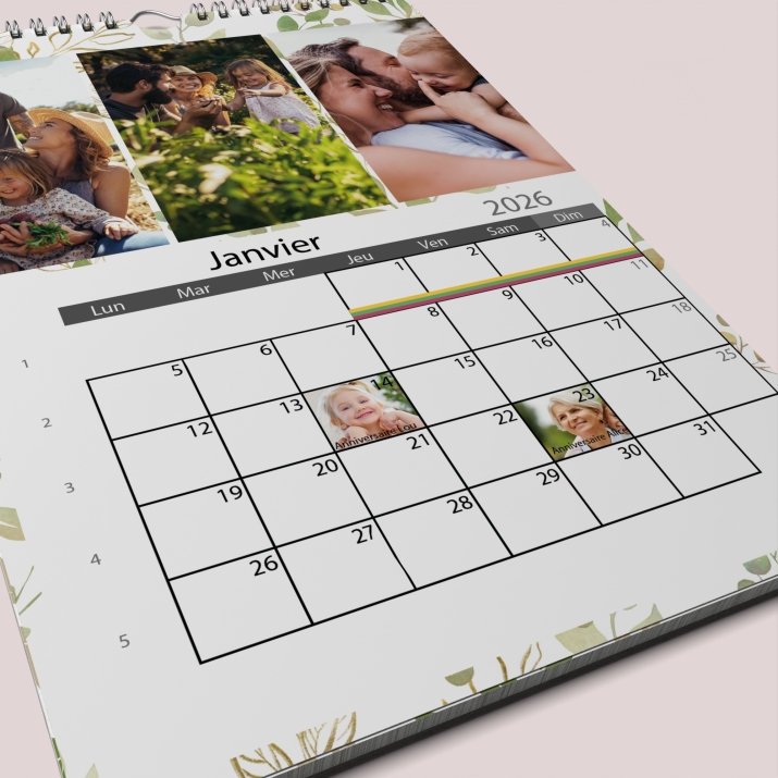 Calendrier PHOTO DATE