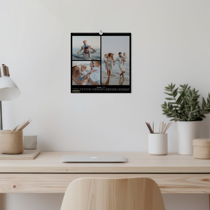 Calendrier photo CARRE mural