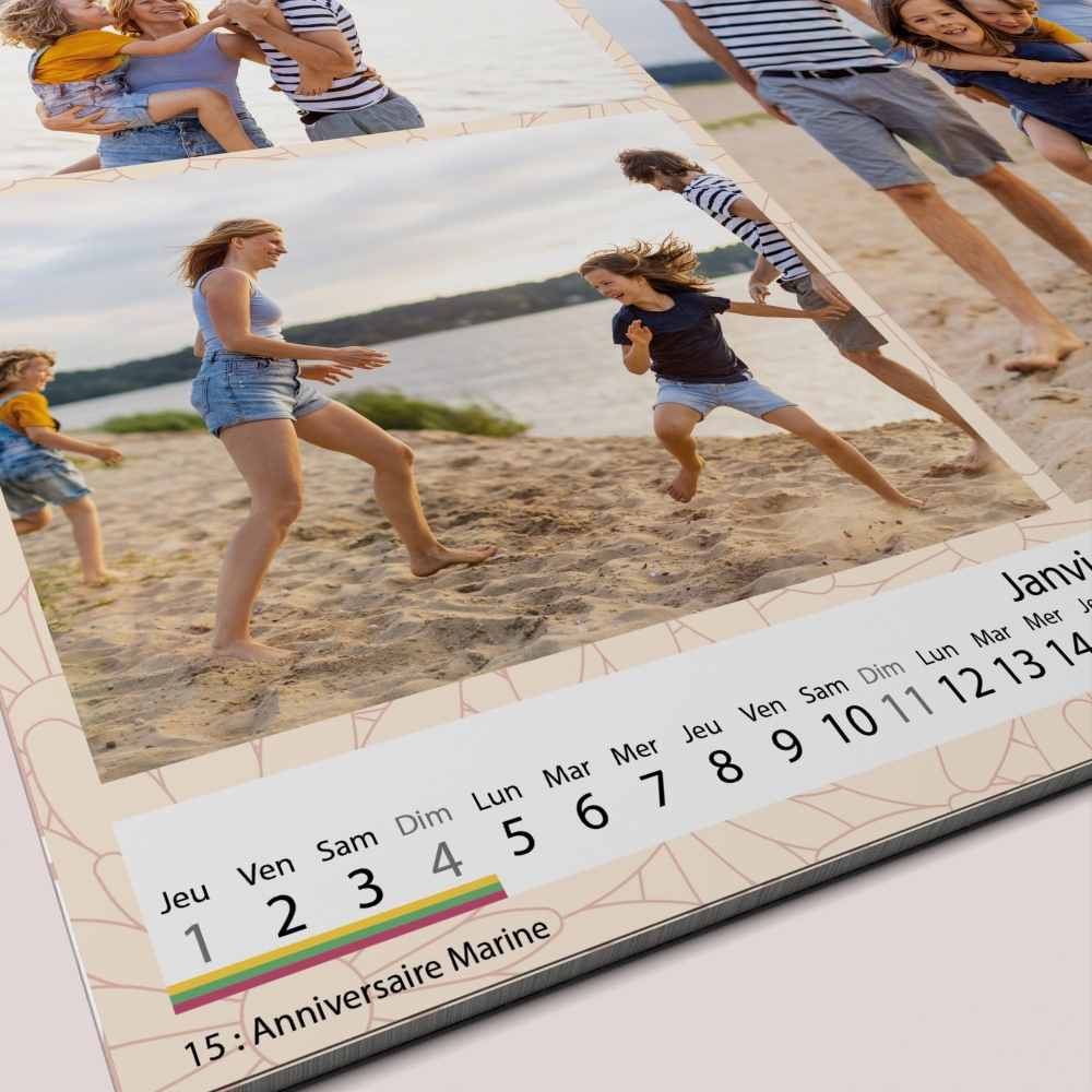 Calendrier photo CARRE mural