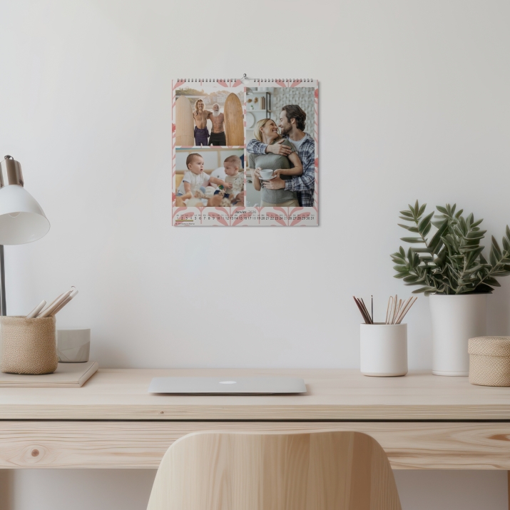 Calendrier photo CARRE mural
