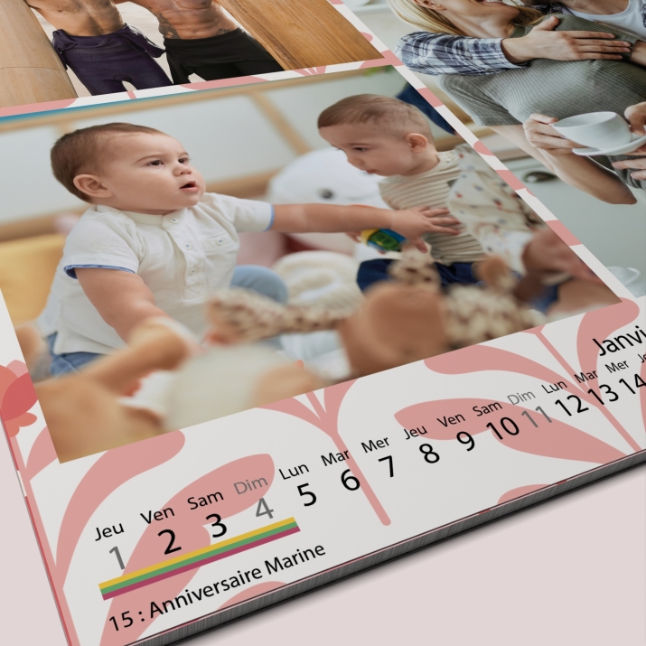 Calendrier photo CARRE mural