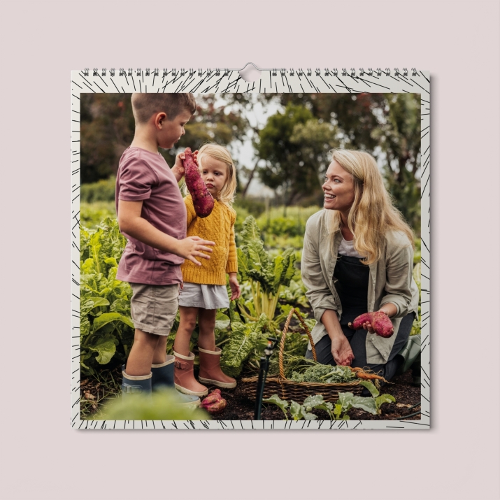 Calendrier photo CARRE mural