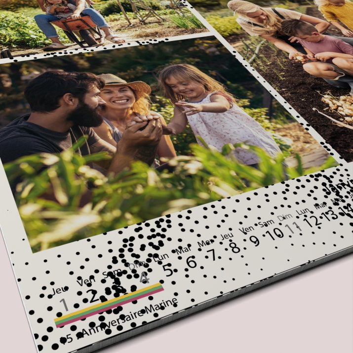 Calendrier photo CARRE mural
